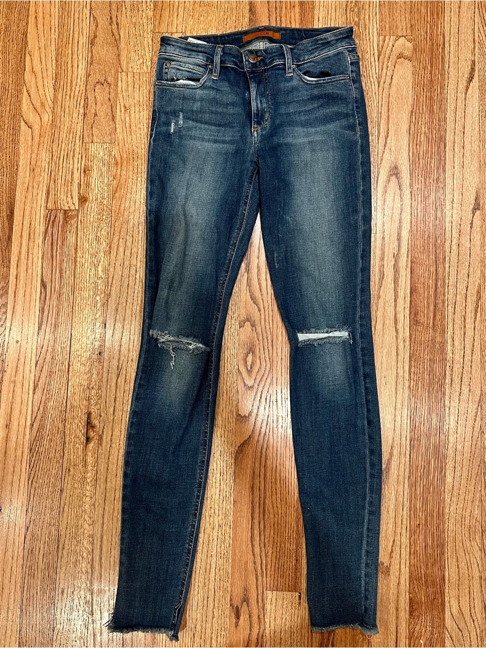 Joe's Jeans Dark Blue Distressed Skinny Jeans
